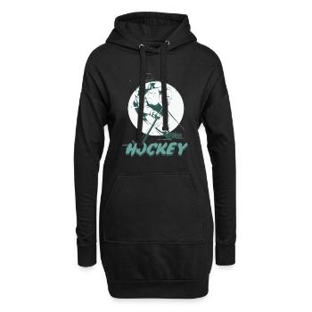 Hockey sur glace Hockey Player Hockey Hockey sur glace - Sweat-shirt à capuche long Femme - noir - Devant
