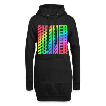 Été été été été été arc-en-ciel Gesc - Sweat-shirt à capuche long Femme - noir - Devant