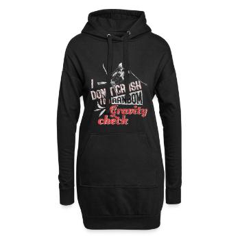 Spruch Ski - Hoodie-Kleid - Schwarz - Vorne