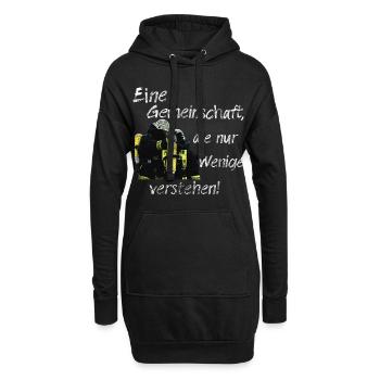Feuerwehr Familie Atemschutz Kameradschaft Einsatz - Hoodie-Kleid - Schwarz - Vorne