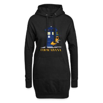 Cadeau de la police de Copacabana au Brésil - Sweat-shirt à capuche long Femme - noir - Devant