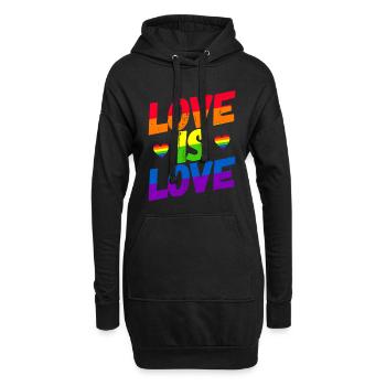 Homosexualité LGBT CSD Gay Pride - Sweat-shirt à capuche long Femme - noir - Devant