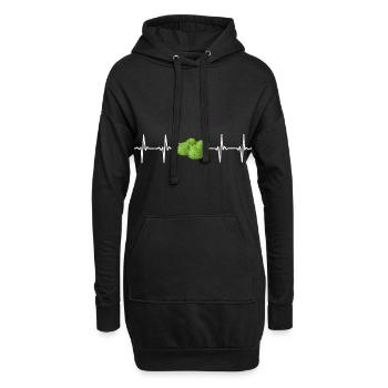 Fréquence de salade - Sweat-shirt à capuche long Femme - noir - Devant