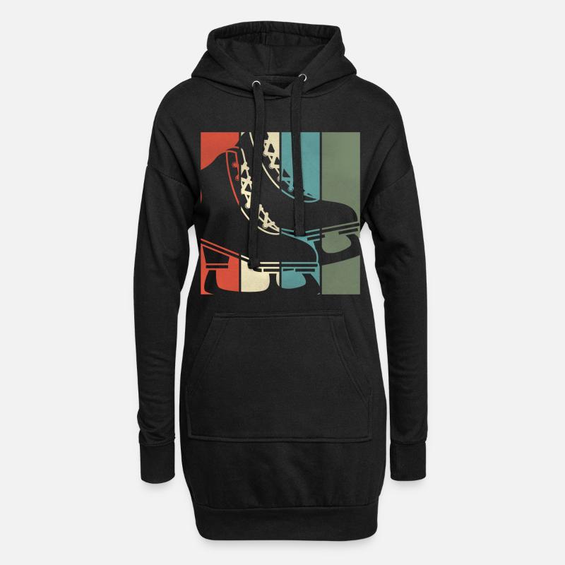 Eislauf Eiskunstlauf - Hoodie-Kleid - Schwarz