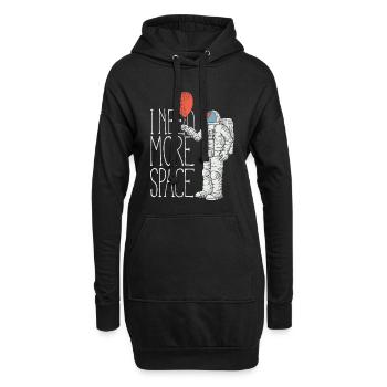 Sprüche - Hoodie-Kleid - Schwarz - Vorne