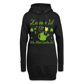 Garten Gartenarbeit Gärtner Gartenarbeit Geschenk - Hoodie-Kleid - Schwarz - Vorne