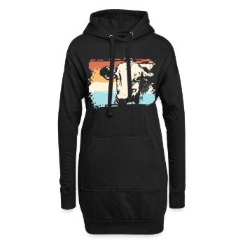 Vaches vaches - Sweat-shirt à capuche long Femme - noir - Devant
