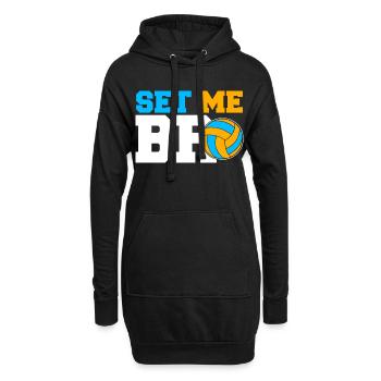 Set Me Bro Volleyball Set Volleyball Team - Hoodie-Kleid - Schwarz - Vorne