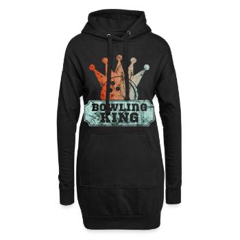 Bowling King Cones Bowling Bowler - Sweat-shirt à capuche long Femme - noir - Devant