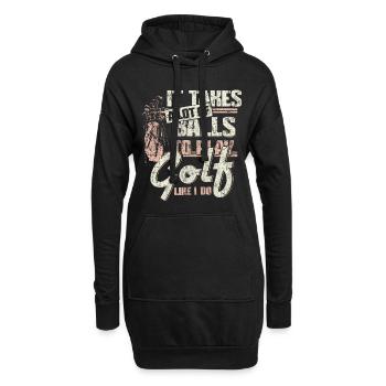 Golf Golfer Sport Geschenkidee - Hoodie-Kleid - Schwarz - Vorne