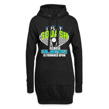 Squash - Hoodie-Kleid - Schwarz - Vorne