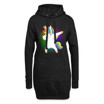 Dabbing Unicorn Dabbendes Unicorn Dab Idée cadeau - Sweat-shirt à capuche long Femme - noir - Devant