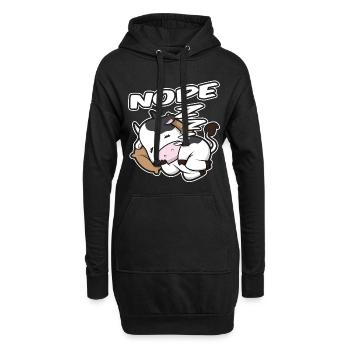 Vache Chilling Dormir Pas Aujourd'hui Funny Gift - Sweat-shirt à capuche long Femme - noir - Devant