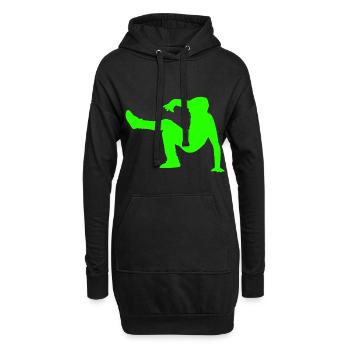 La danse hip hop est aussi un sport - Sweat-shirt à capuche long Femme - noir - Devant