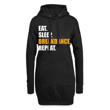 Breakdance - Hoodie-Kleid - Schwarz - Vorne