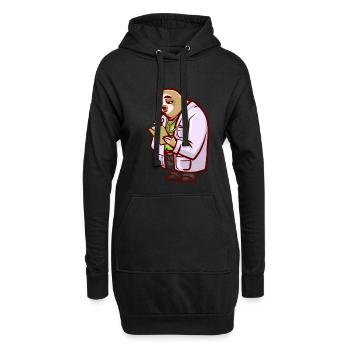 Paresseux médecin ou médecins cadeau - Sweat-shirt à capuche long Femme - noir - Devant