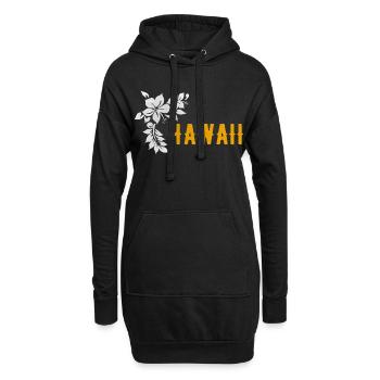 Hawaii - Sweat-shirt à capuche long Femme - noir - Devant