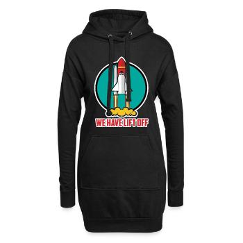 Navette spatiale ont soulever dames hommes - Sweat-shirt à capuche long Femme - noir - Devant