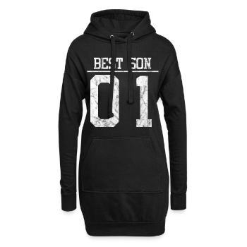 Bester Sohn Nummer 1 Partnerlook Familie - Hoodie-Kleid - Schwarz - Vorne