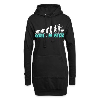 Grillkönig Evolution Grillmeister Grillsaison - Hoodie-Kleid - Schwarz - Vorne
