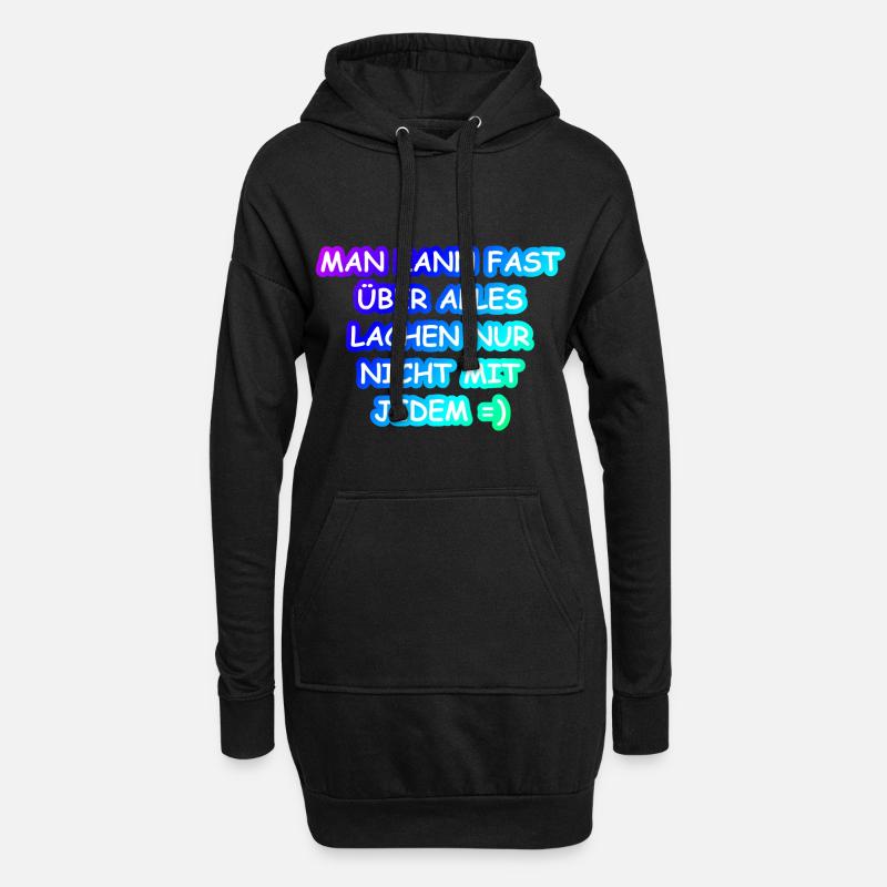 Mann kann fast.... Geschenk Spruch lustig witzig - Hoodie-Kleid - Schwarz