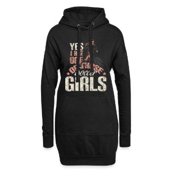 Weiblich Fußball Geschenk - Hoodie-Kleid - Schwarz - Vorne