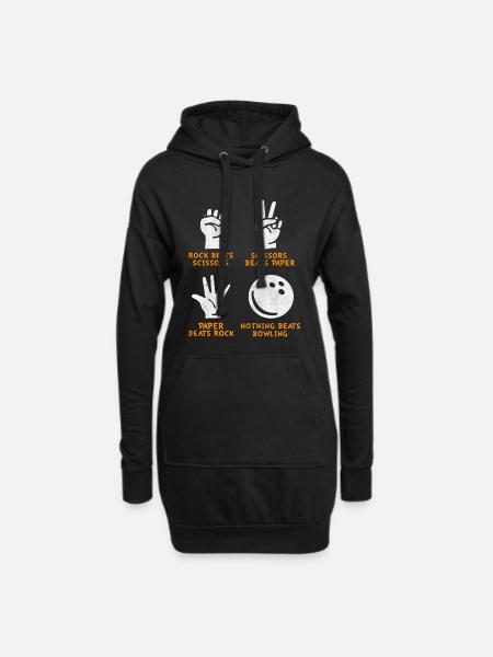 Bowling Bowling team Bowlingkugel - Hoodie-Kleid - Schwarz