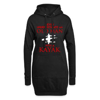 Pagaie de kayak Pagaie de canoë-kayak - Sweat-shirt à capuche long Femme - noir - Devant