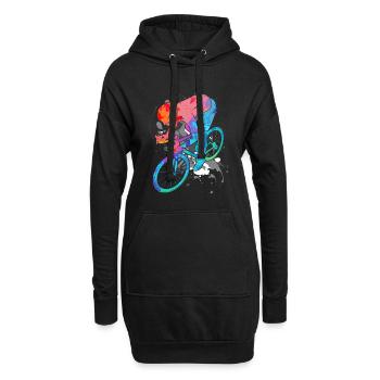 Vélo Vélo VTT Cyclisme Cyclisme - Sweat-shirt à capuche long Femme - noir - Devant