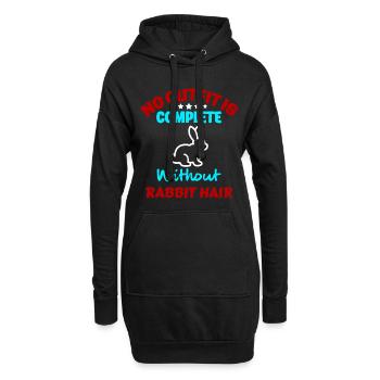 rabbit - Hoodie Dress - black - Front