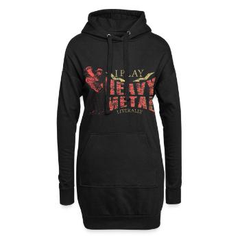 Tuba Musik - Hoodie-Kleid - Schwarz - Vorne