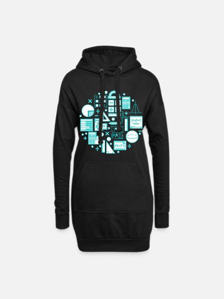 Math Teacher Teacher Math - Hoodie Dress - black