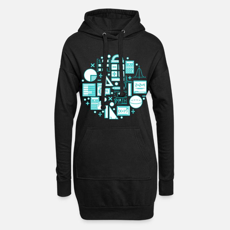 Math Teacher Teacher Math - Sweat-shirt à capuche long Femme - noir