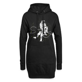 jiu jitsu - Hoodie-Kleid - Schwarz - Vorne