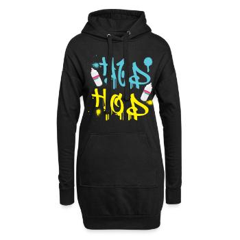Hip Hop Grafity - Party Dance Geburtstag Geschenk - Hoodie-Kleid - Schwarz - Vorne