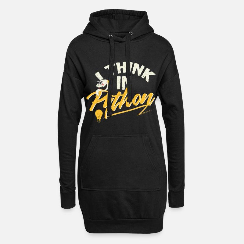 Python Programmierer - Hoodie-Kleid - Schwarz