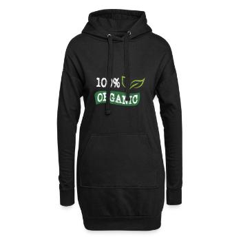 Go 100% bio & bio végétalien végétarien végétalien - Sweat-shirt à capuche long Femme - noir - Devant