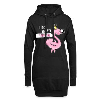 Flamingo Flamazing humour drôle et cool - Sweat-shirt à capuche long Femme - noir - Devant