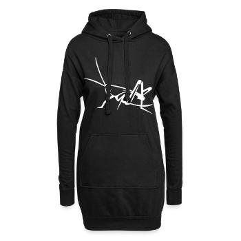 Heuschrecke - Hoodie-Kleid - Schwarz - Vorne