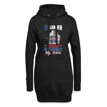 Island - Hoodie-Kleid - Schwarz - Vorne