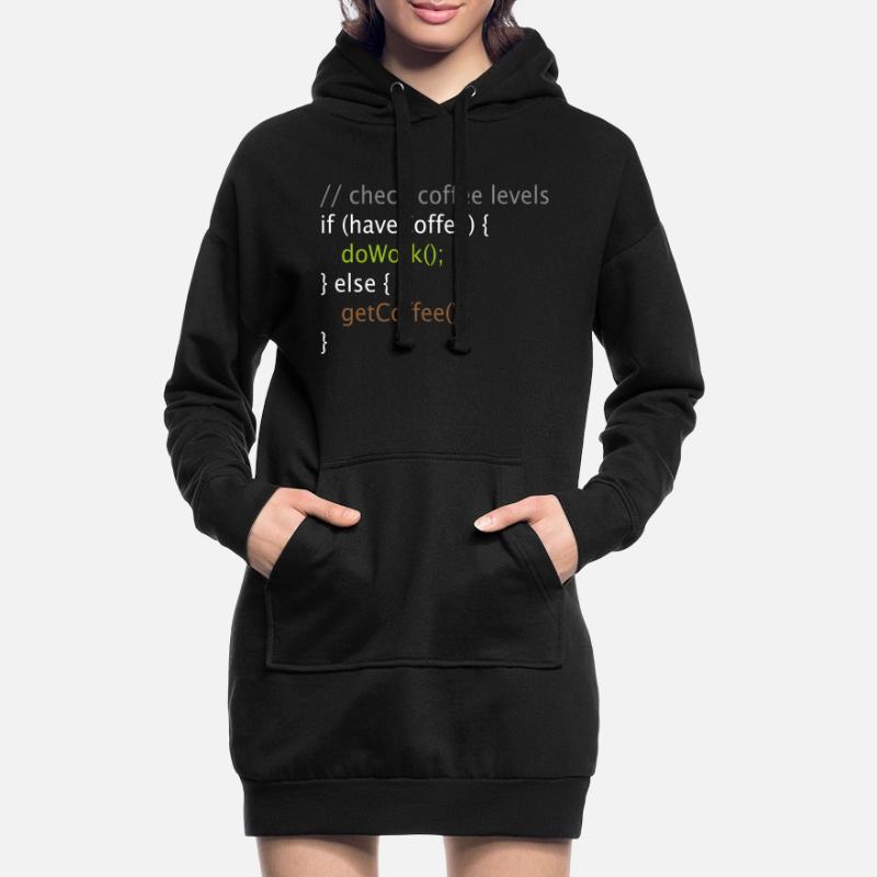 Computer Science Nerd Geek Programmer Coffee Work Hoodie Dress