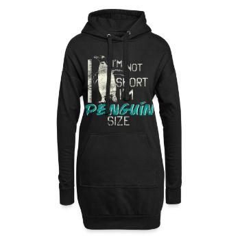 manchot - Sweat-shirt à capuche long Femme - noir - Devant
