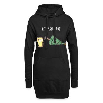 Chat de noel - Sweat-shirt à capuche long Femme - noir - Devant