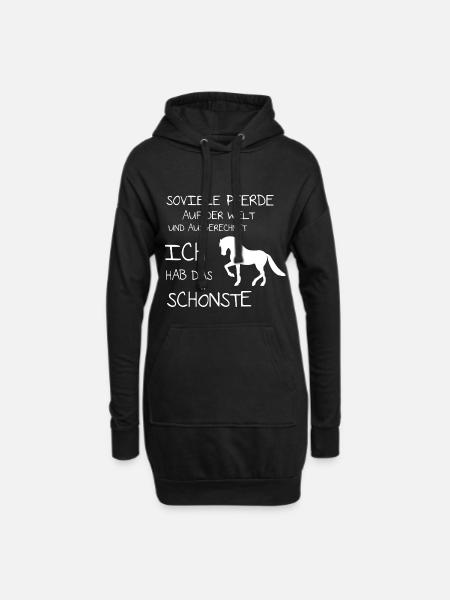 Ich hab das schönste Pferd Reiter Spruch - Hoodie-Kleid - Schwarz