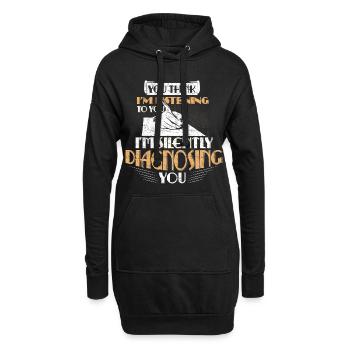 Psychologie Lustig Geschenk - Hoodie-Kleid - Schwarz - Vorne