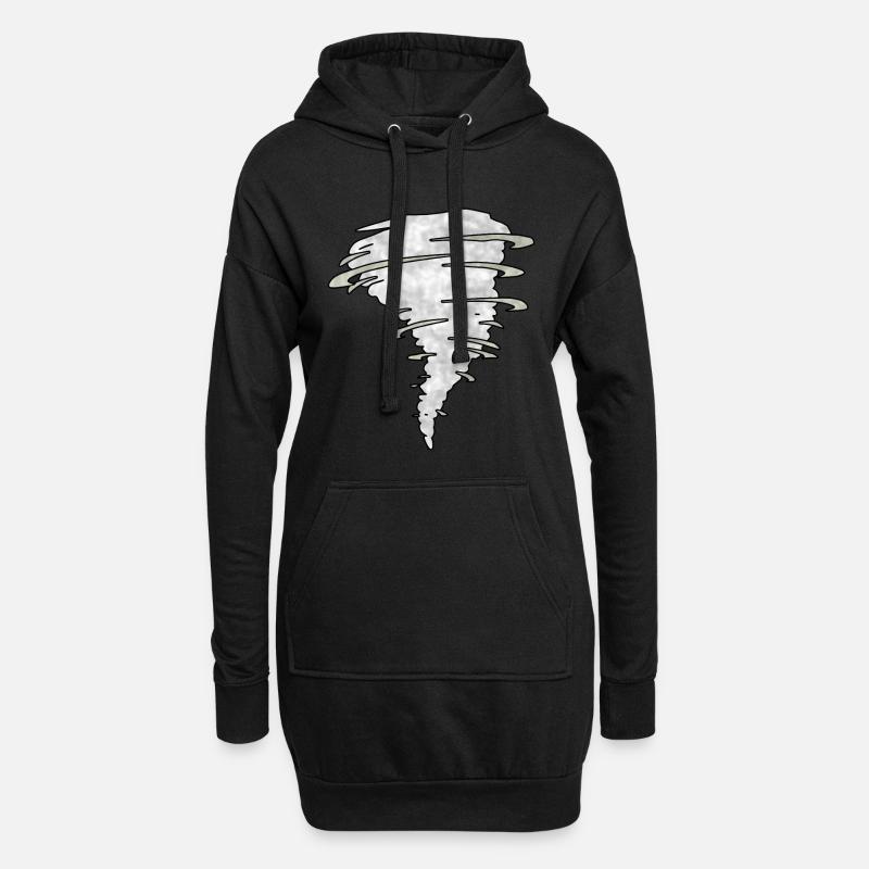 Tornado - Hoodie-Kleid - Schwarz