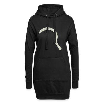 Sense, Haken - Hoodie-Kleid - Schwarz - Vorne
