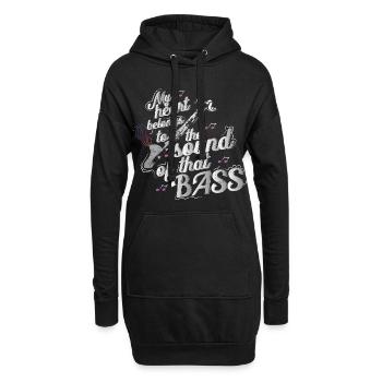 Bassklarinette Geschenk - Hoodie-Kleid - Schwarz - Vorne