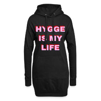 Hygge Is My Life - Sweat-shirt à capuche long Femme - noir - Devant