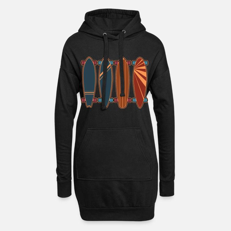 longboard - Sweat-shirt à capuche long Femme - noir